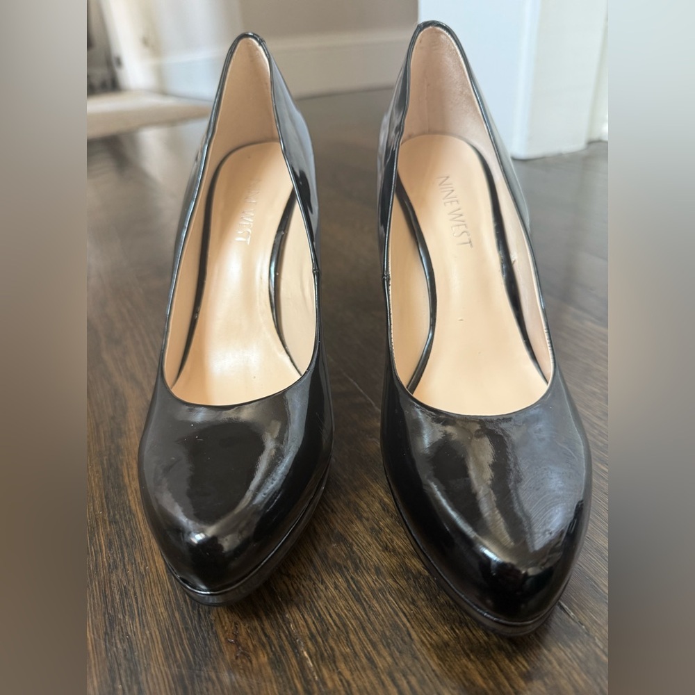 Nine West Glossy Black Heels